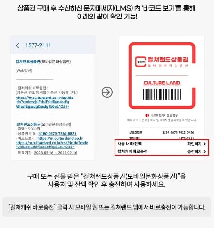 문화상품권 핀번호 등록 및 사용 안내